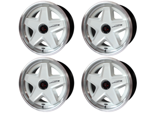 Jeu de roues speedART 18" style ATS monobloc et enjoliveur Blanc. Porsche 964 / 993 / 996 / 997.1 / 986 / 987 / 928